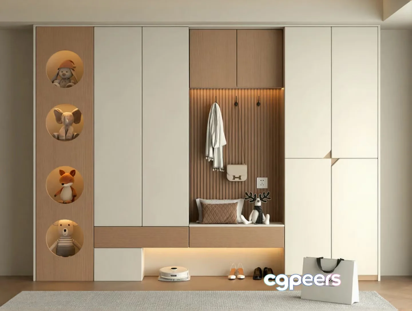 Modern Minimalist Storage Unit 3D Model – 13993 – VRAY Render