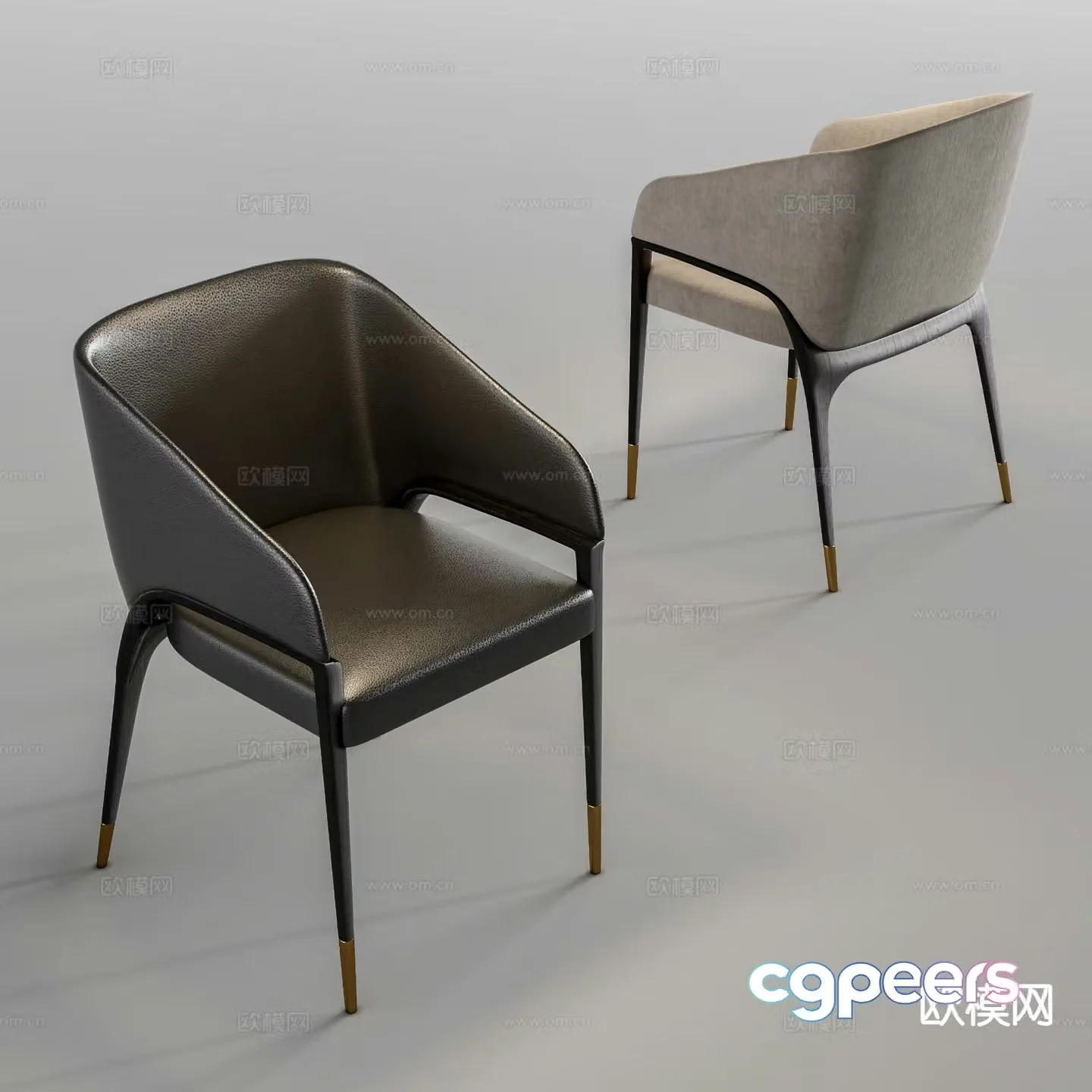 Modern chair dining chair 3d model