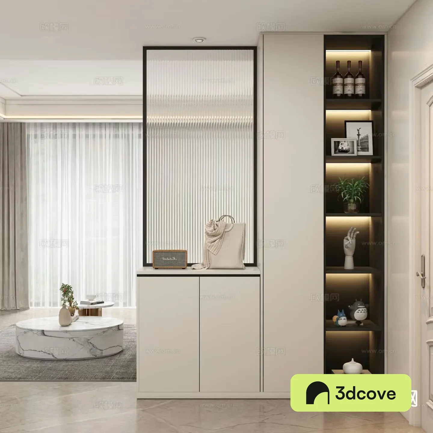 Modern entrance cabinet partition cabinet