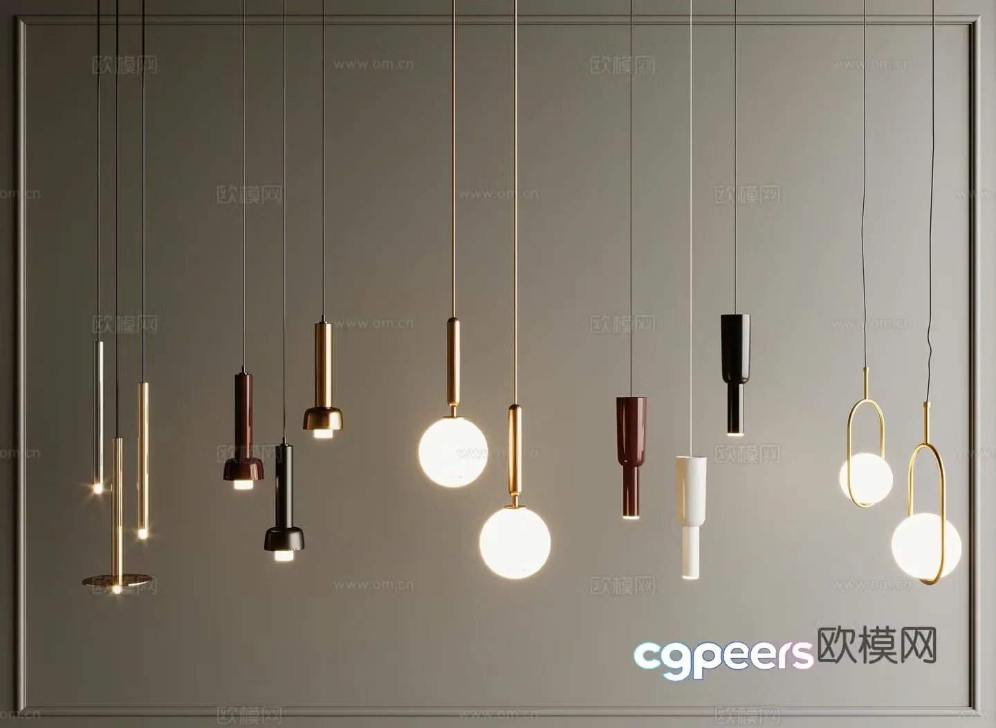 Modern Italian small chandeliers bedside small chandeliers metal chandeliers decorative chandeliers small chandeliers combination 3D model
