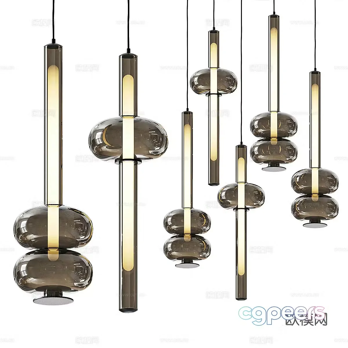 New Chinese Light Luxury Freya Light Chandelier 3D Model
