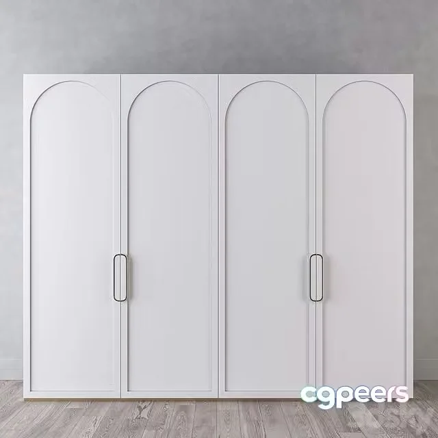 3ds Max Free – White wardrobe with arches