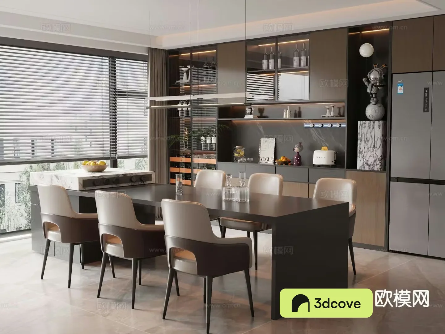Modern island restaurant