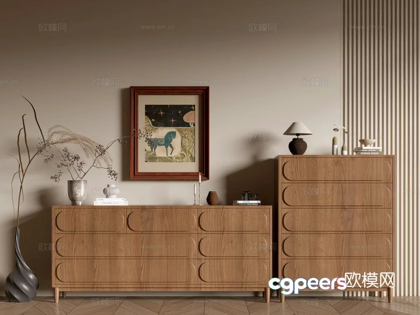 Modern wood grain cabinet minimalist wind cabinet whole cabinet sideboard cabinet balcony cabinet storage cabinet 3d model