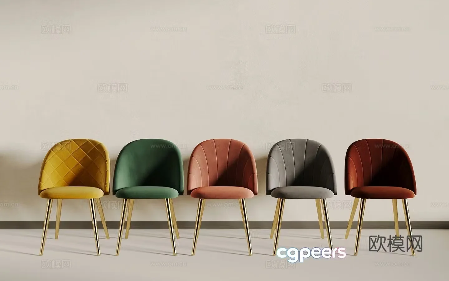 Light luxury seat 3D model
