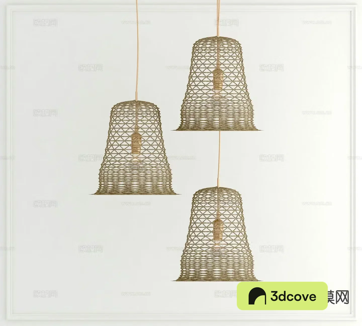 Wabi-sabi chandelier bamboo chandelier
