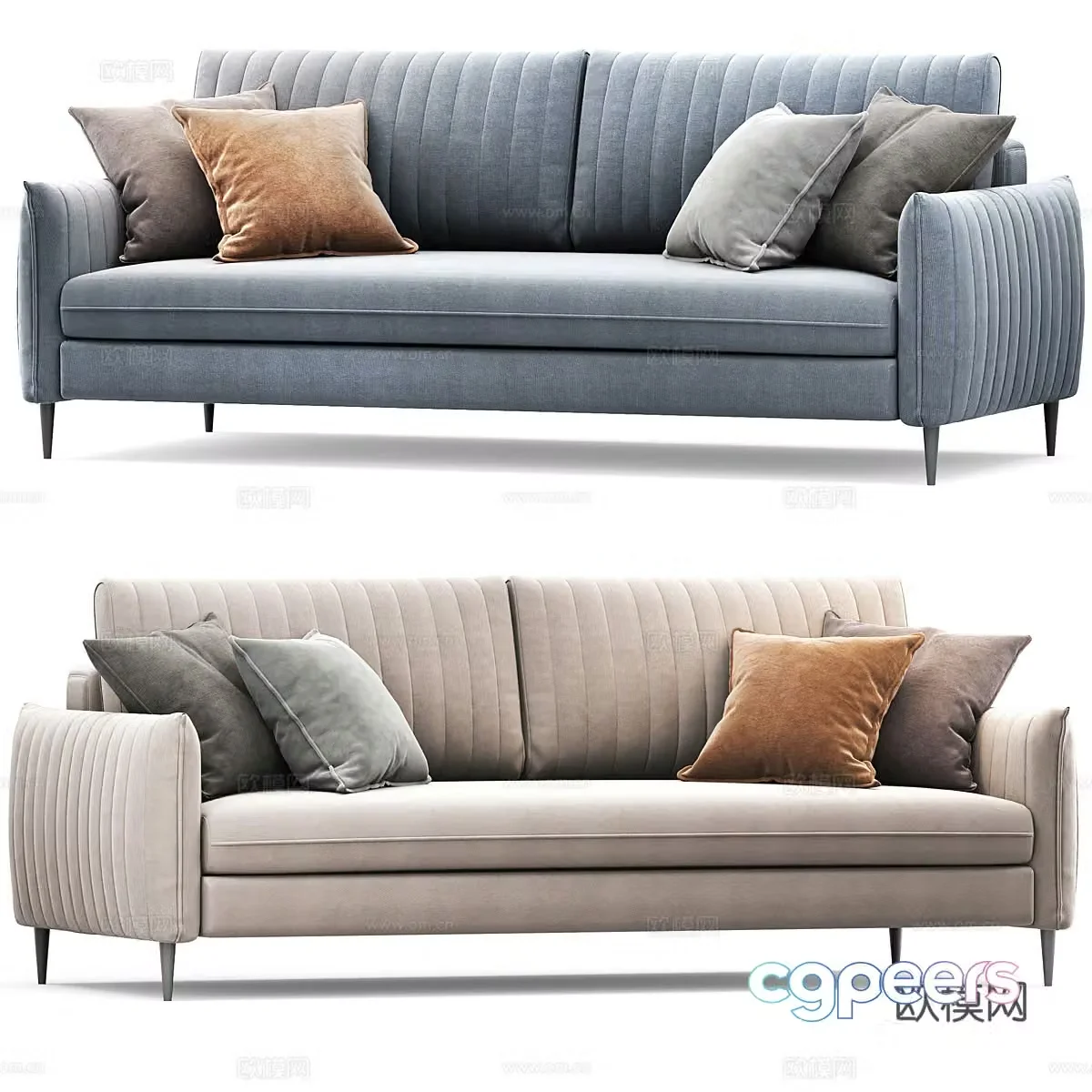 Modern Italian light luxury Swout sofa 3D model