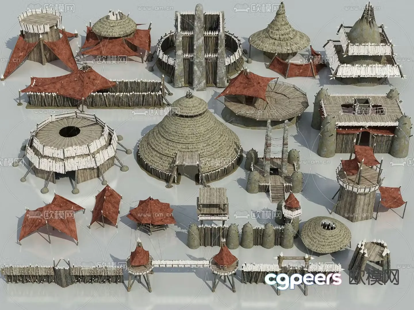 Primitive tribe 3d model