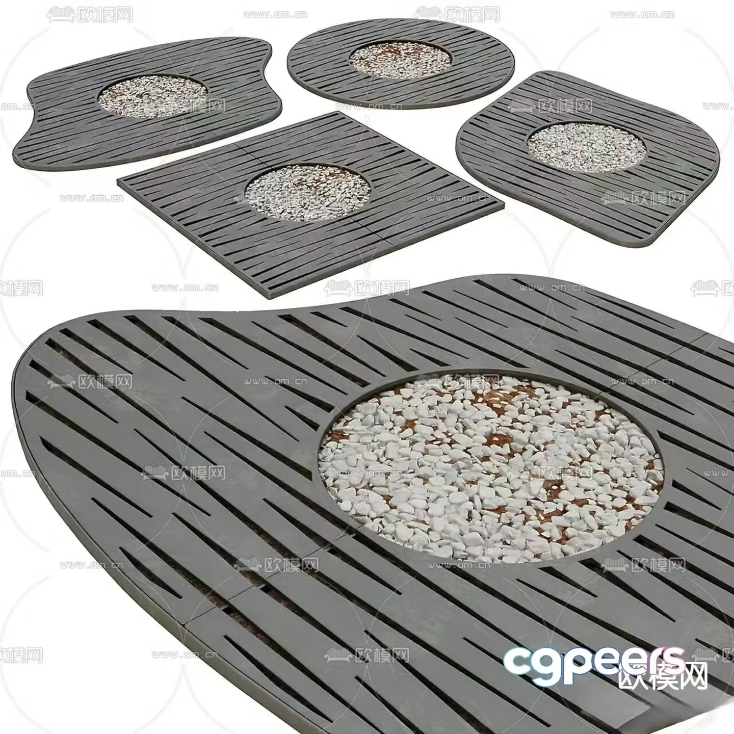 Tree pool tree trunk lattice 3d model