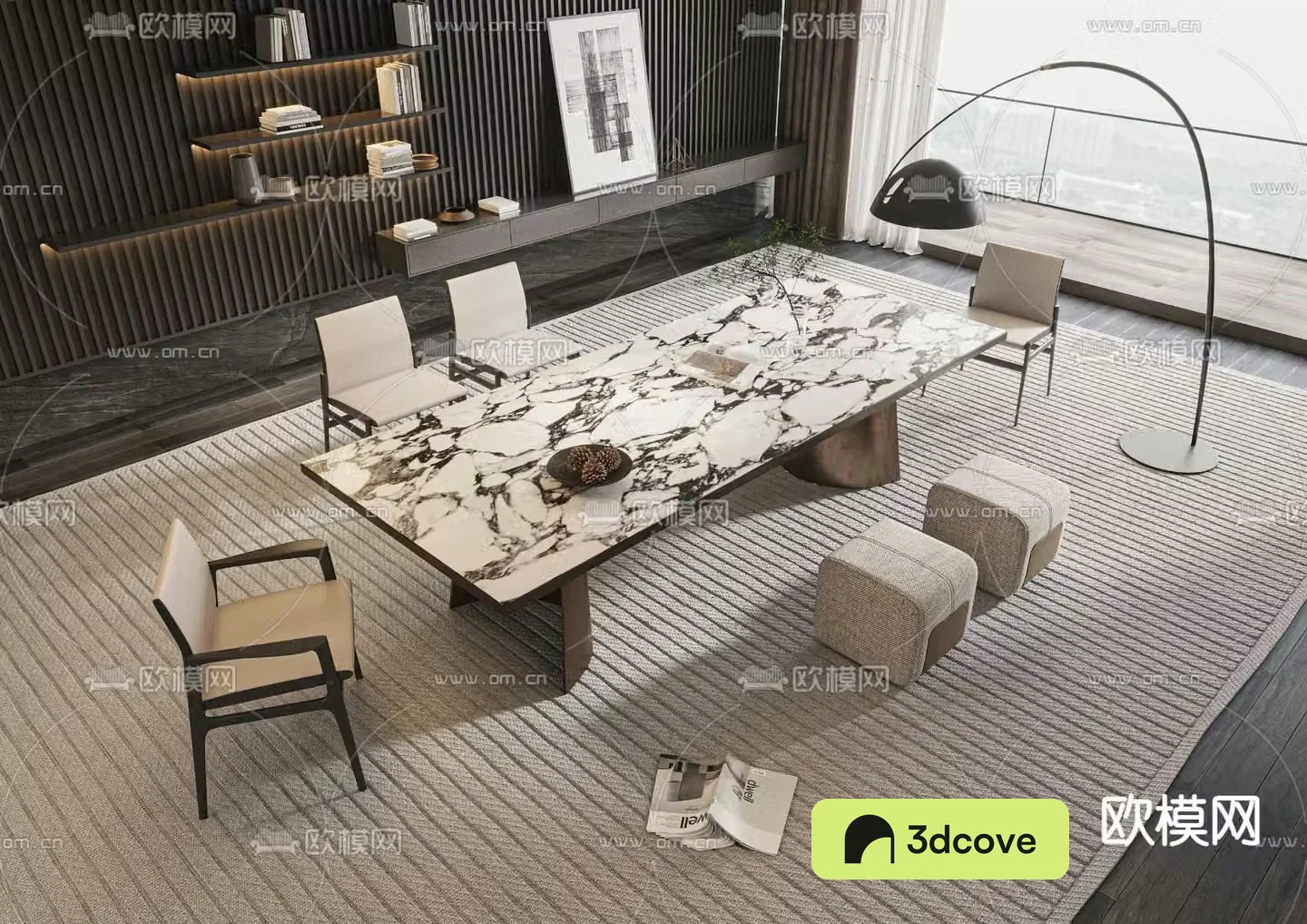 Poliform dining table and chairs