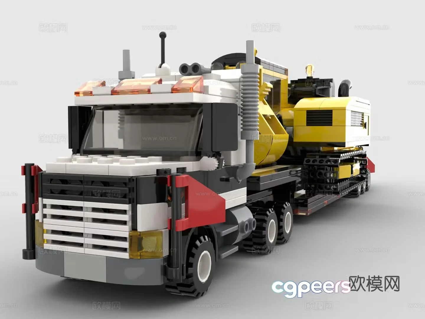 Lego LEGO toys building blocks engineering vehicle transport vehicle excavator 3d model