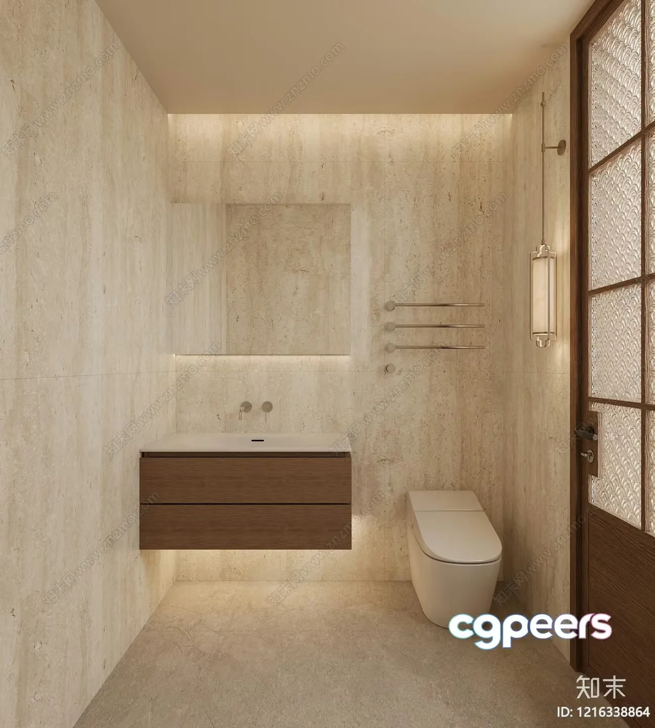 Modern Bathroom 3D Model – 14281 – VRAY Render