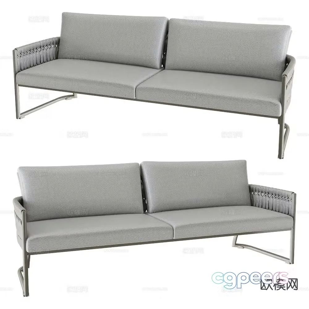 Sifas modern love seat 3d model