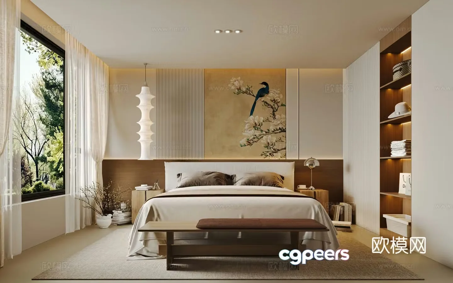 Middle-aged bedroom 3d model