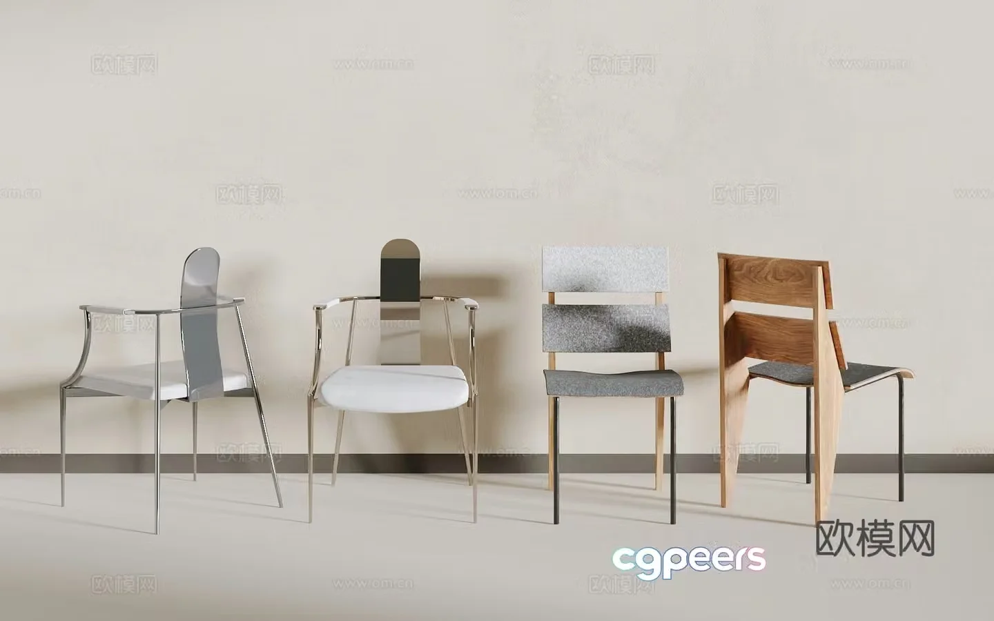 Modern single chair 3d model