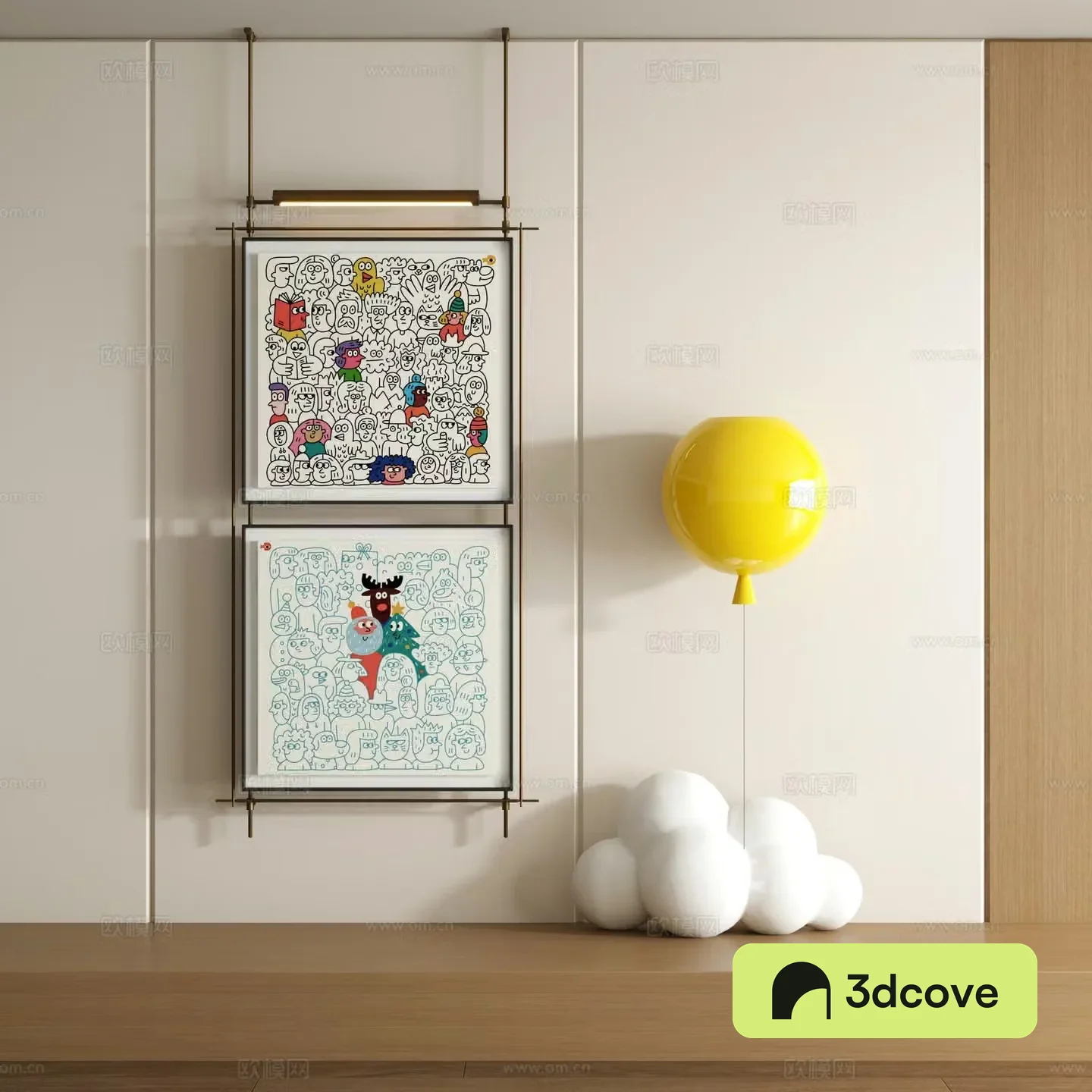 Modern graffiti decorative painting