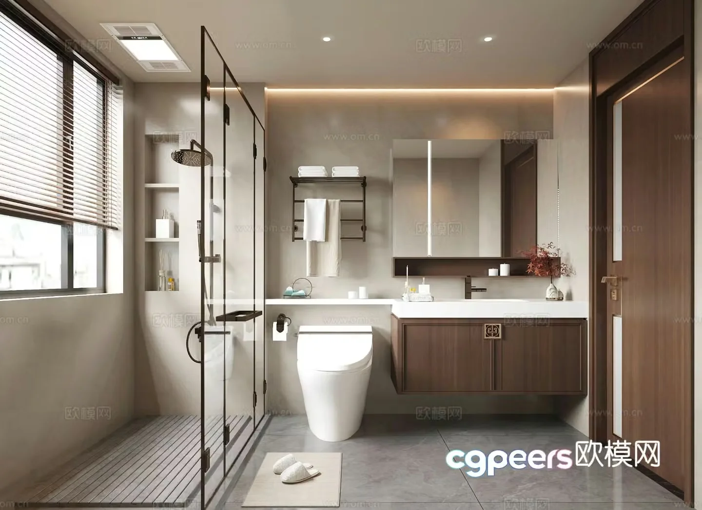 New Chinese bathroom 3D model