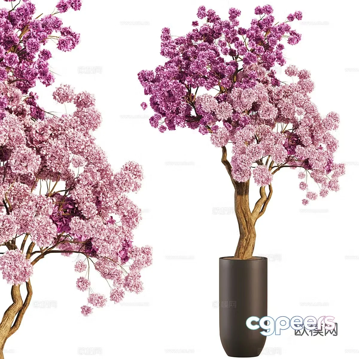 New Chinese green plant potted 3D model