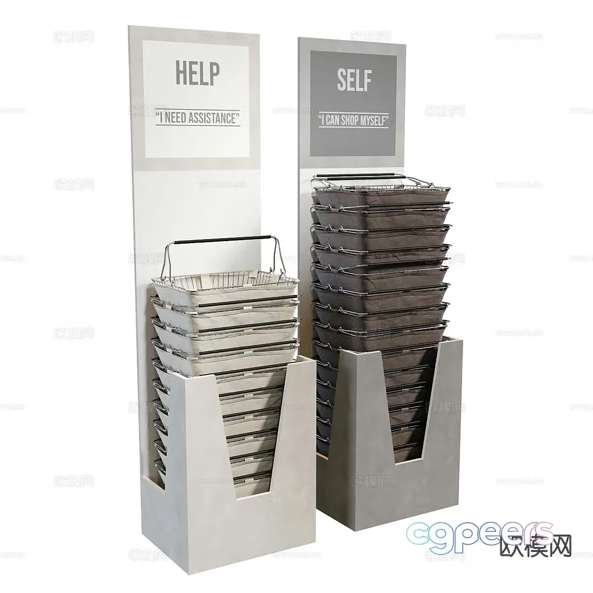 Modern shopping basket shopping basket 3d model