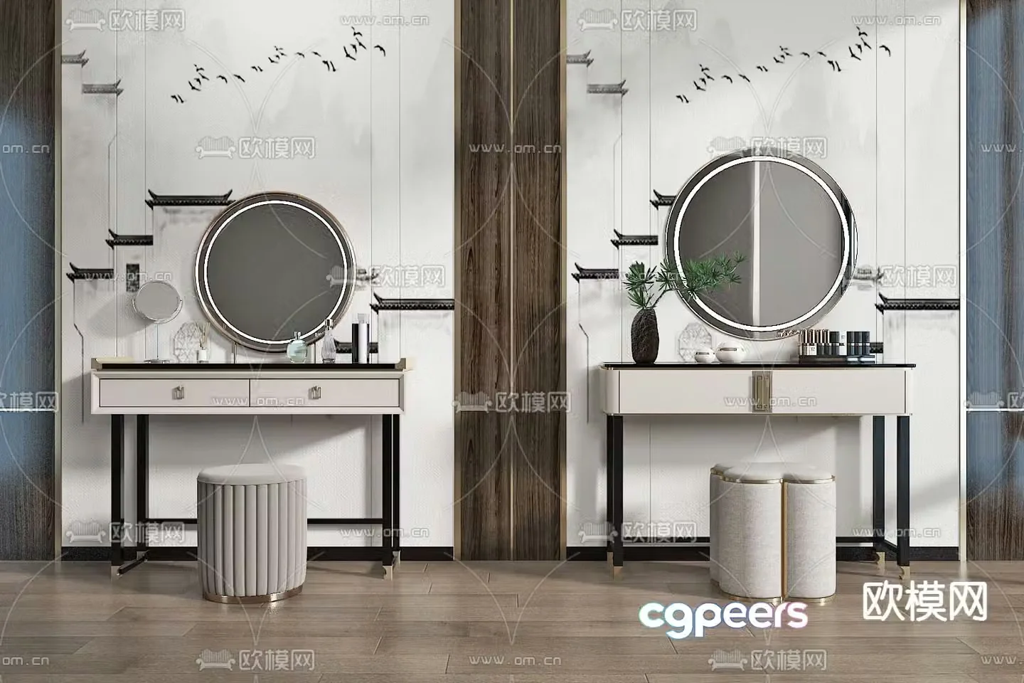New Chinese style dresser 3d model