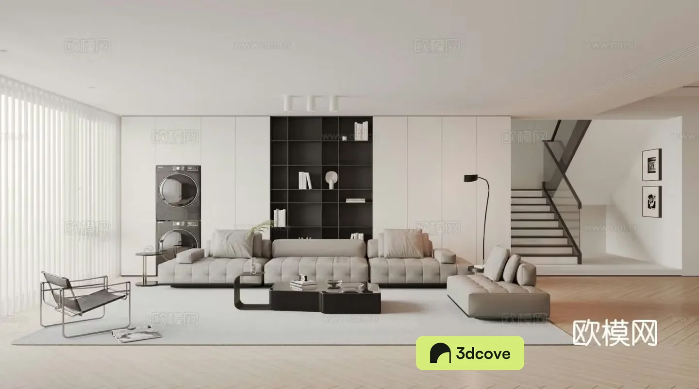 Modern duplex living room