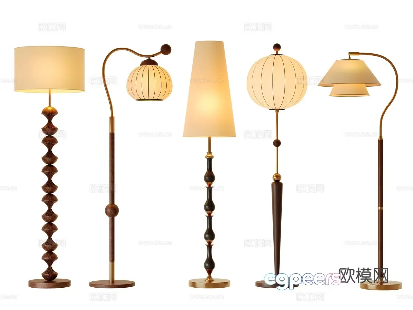 Medieval style floor lamp 3d model