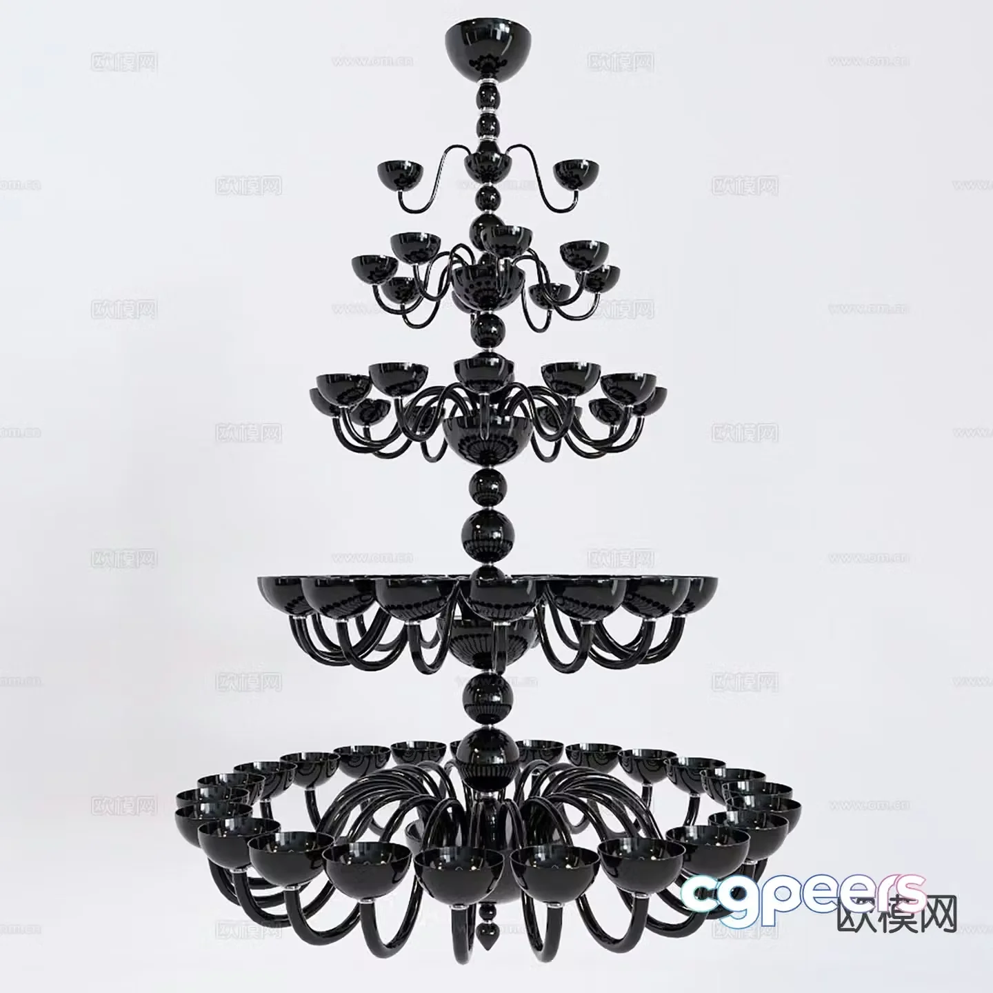 French chandelier hall chandelier 3d model