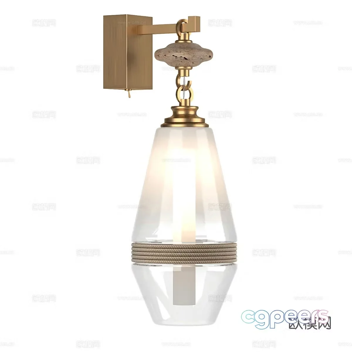 Modern simple wall lamp wall lamp simple wall lamp decorative wall lamp glass wall lamp 3d model