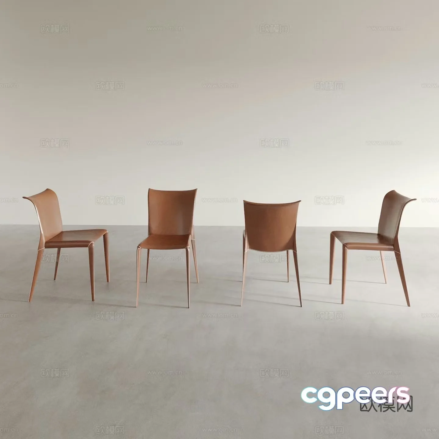 Dining chair tea chair leisure chair 3d model