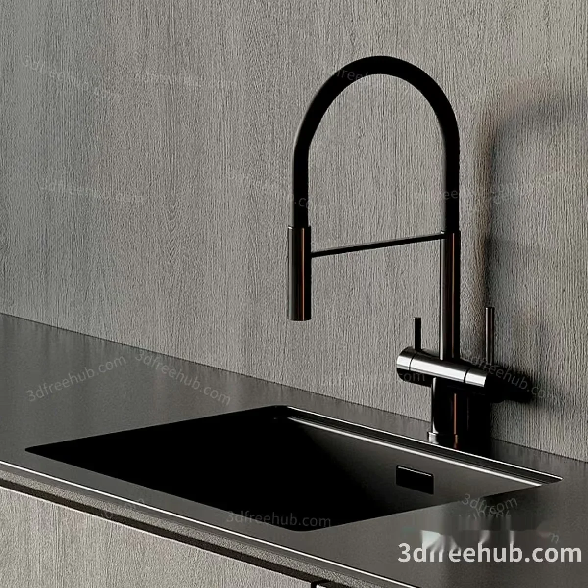 A Modern Kitchen Sink 3D Model – 19950 – VRAY Render