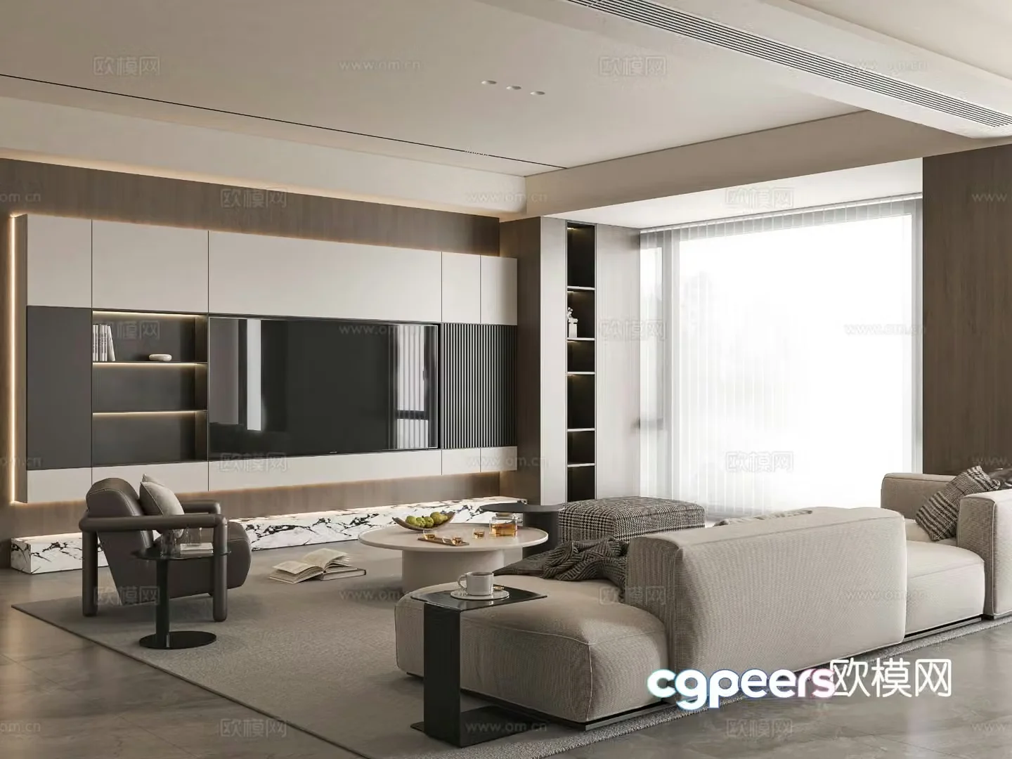 Modern living room 3d model