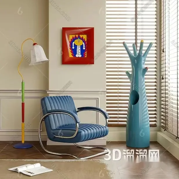 Modern Living Room 3D Model – 15066 – VRAY Render