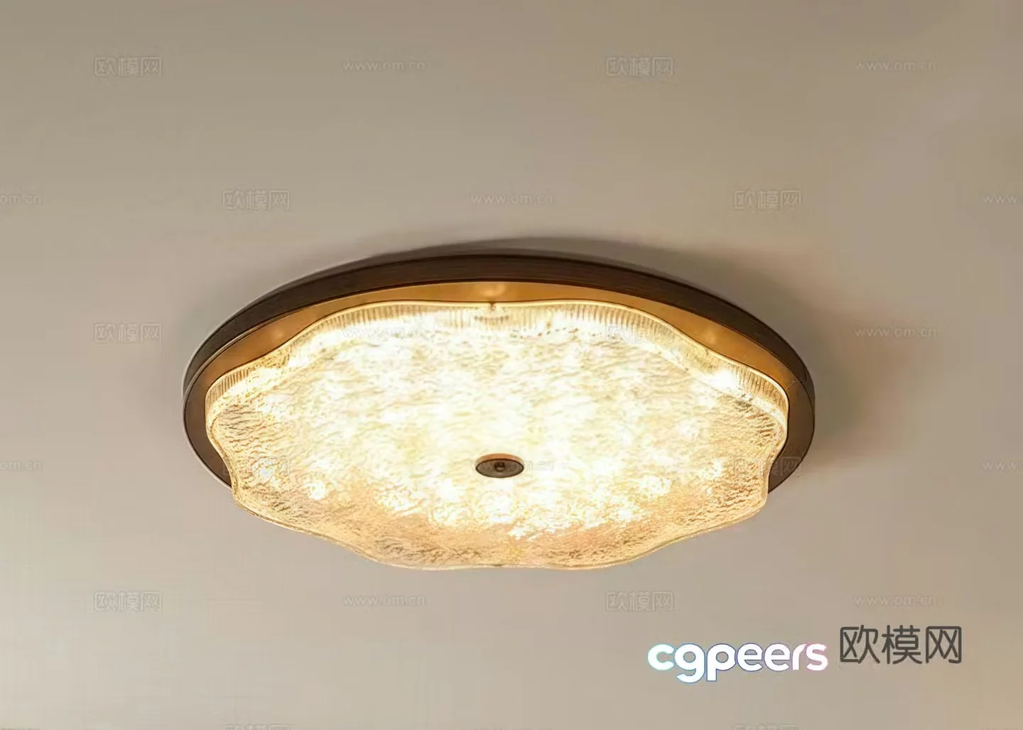 Middle-aged ceiling lamp decorative lamp 3d model