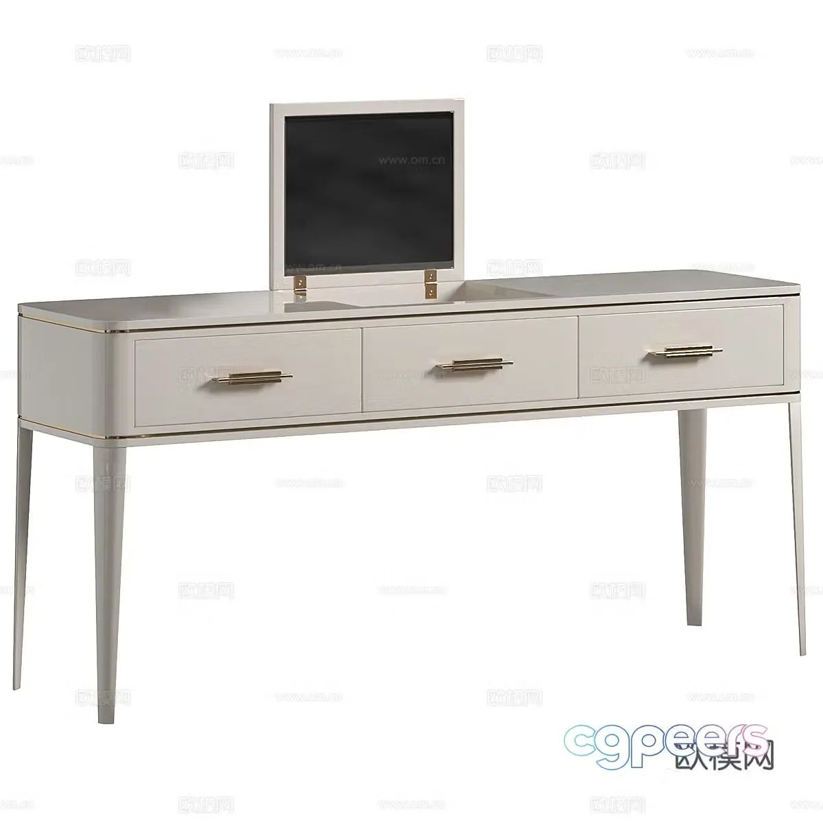 Modern light luxury dressing table 3D model