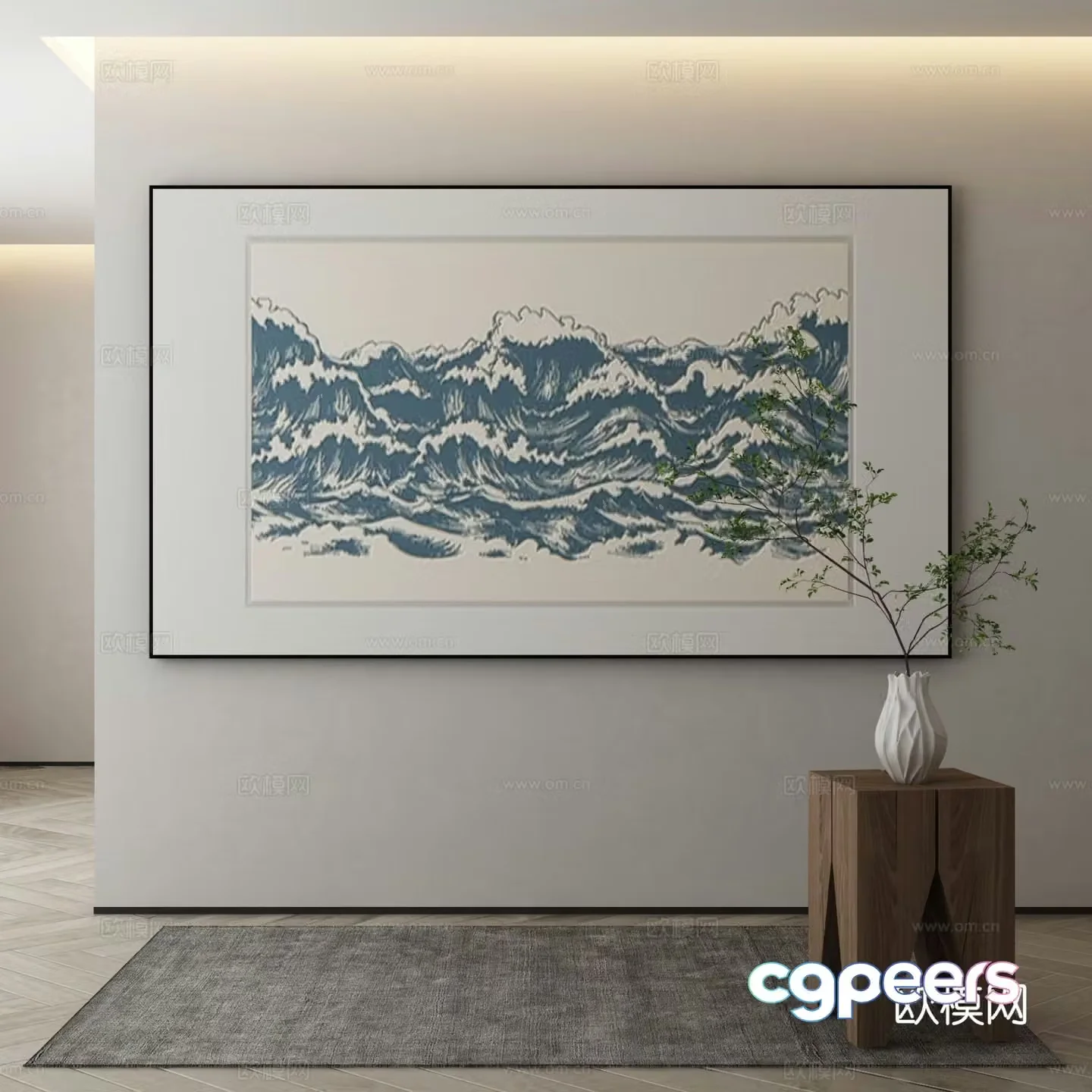 Decorative painting art painting hanging painting 3d model