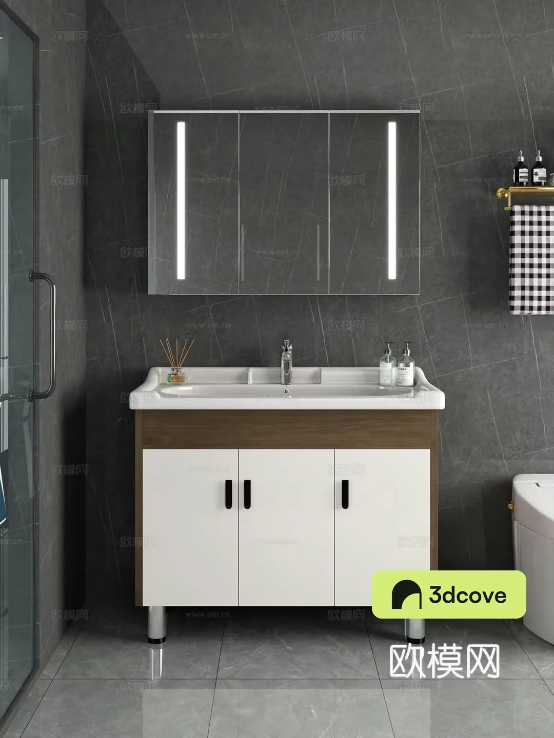 Modern bathroom cabinet mirror bathroom
