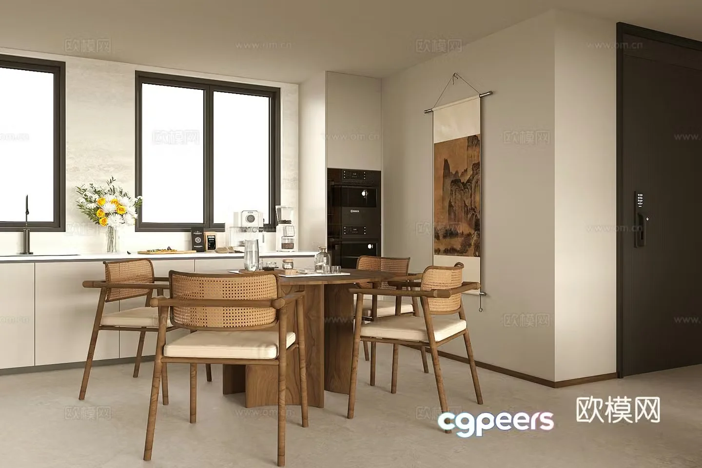 Middle style restaurant Song style restaurant 3D model