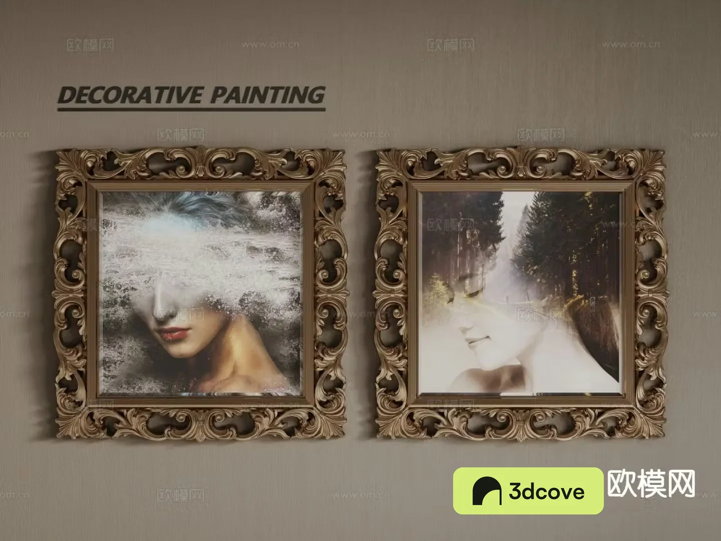 European decorative painting frame painting figure painting