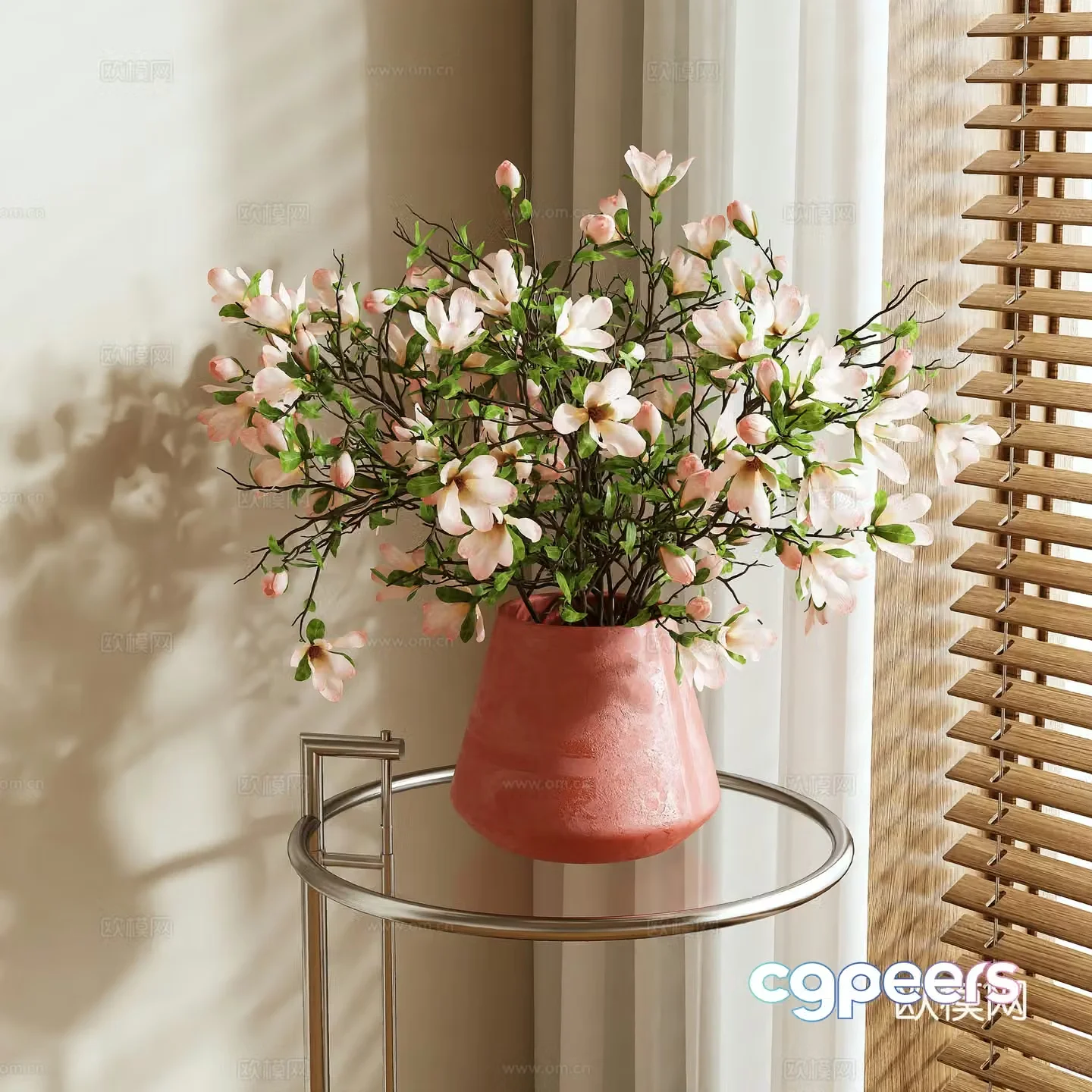 Vase Flower Art Flower Arrangement 3D Model