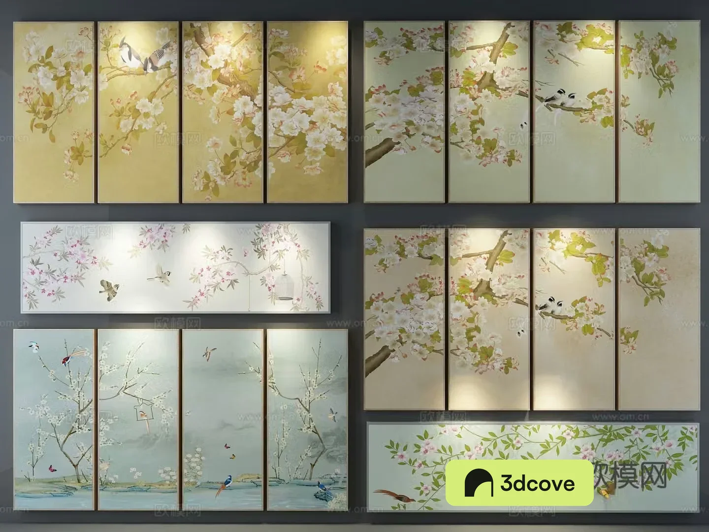 New Chinese style flower painting decorative painting