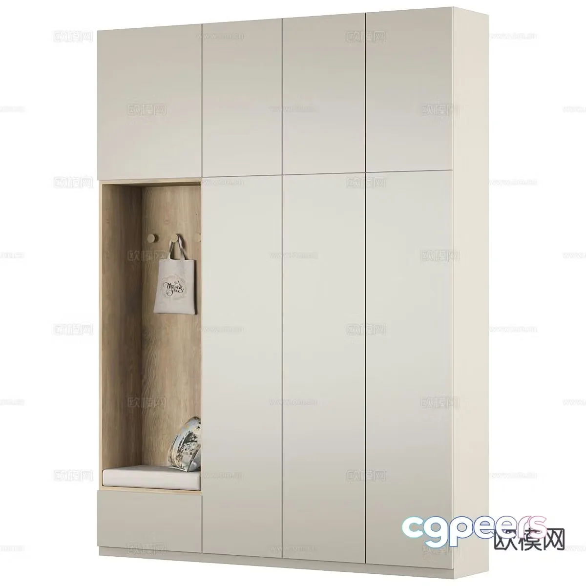 Simple shoe cabinet 3d model