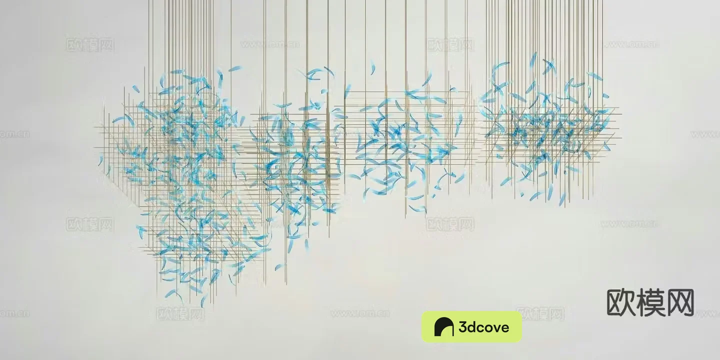Modern feather chandelier decorative lamp
