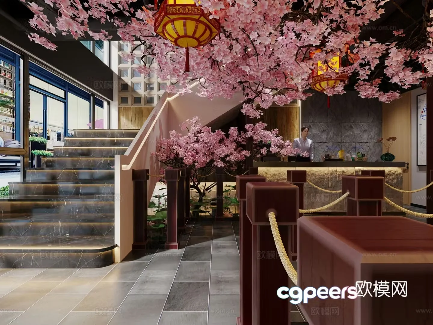 Seafood restaurant 3d model