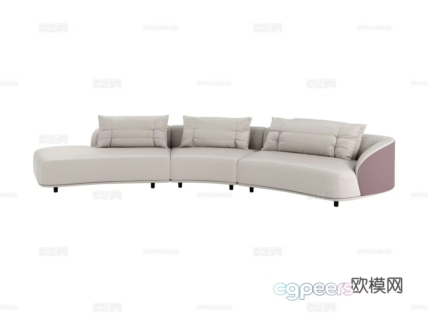 visionnaire curved sofa 3d model