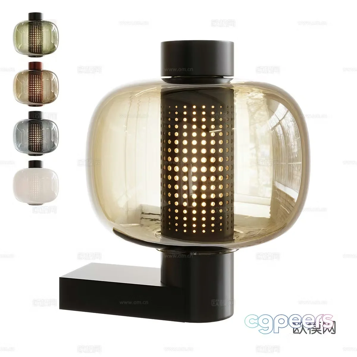 Modern Italian minimalist Bonbori wall light 3d model
