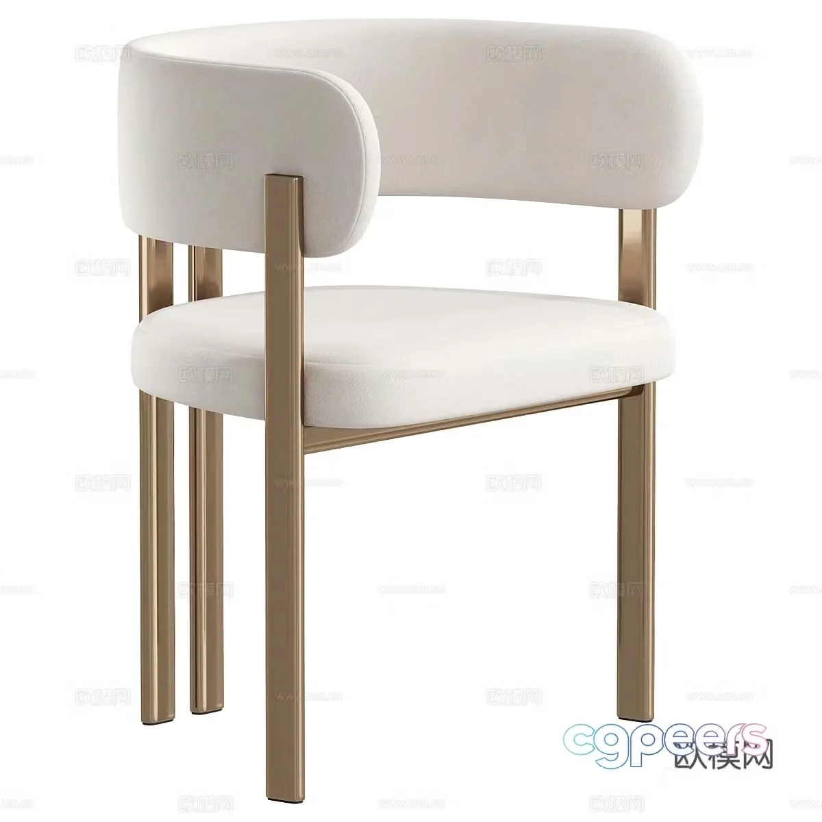 New Chinese dining chair 3D model