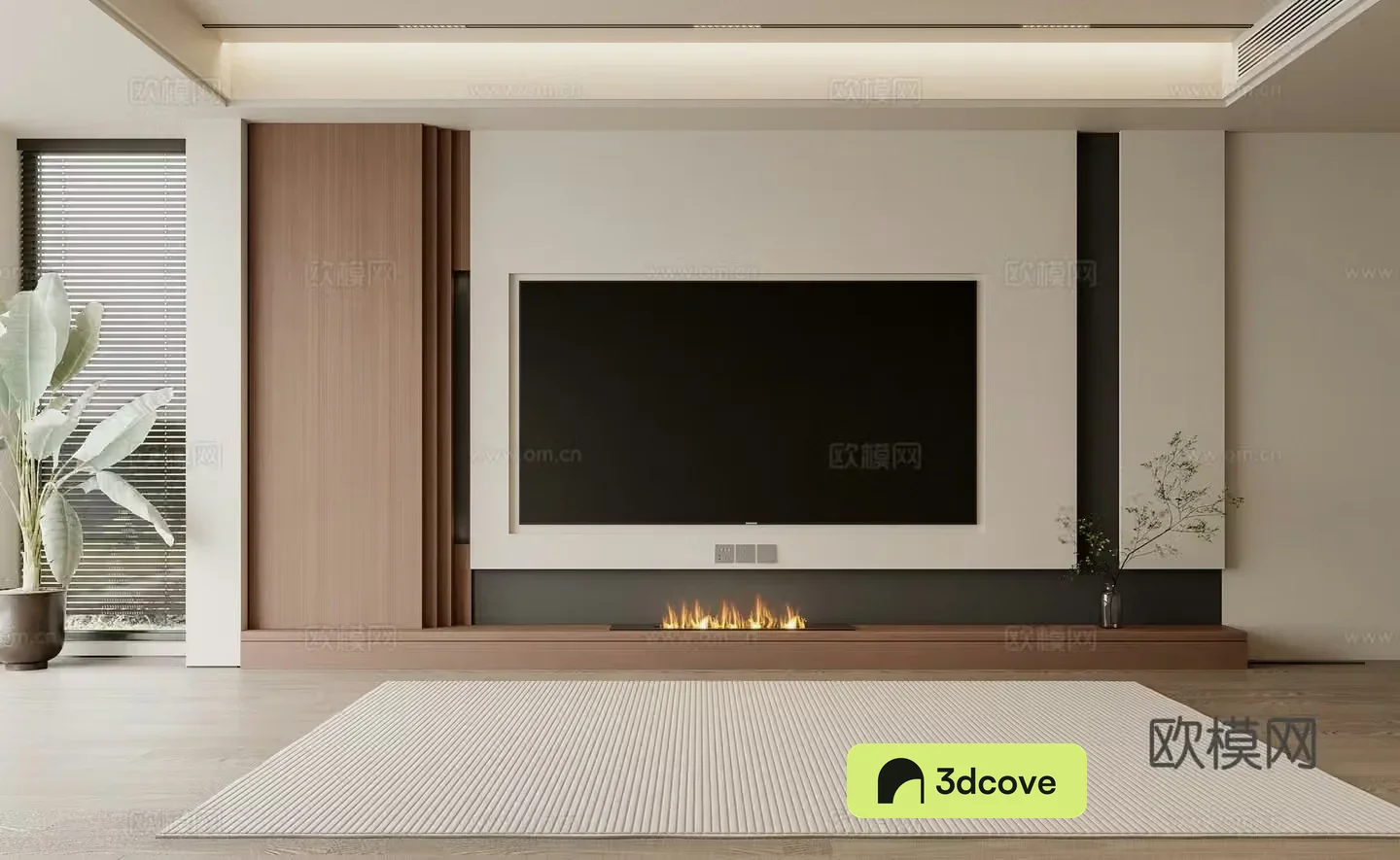 Living room TV background wall