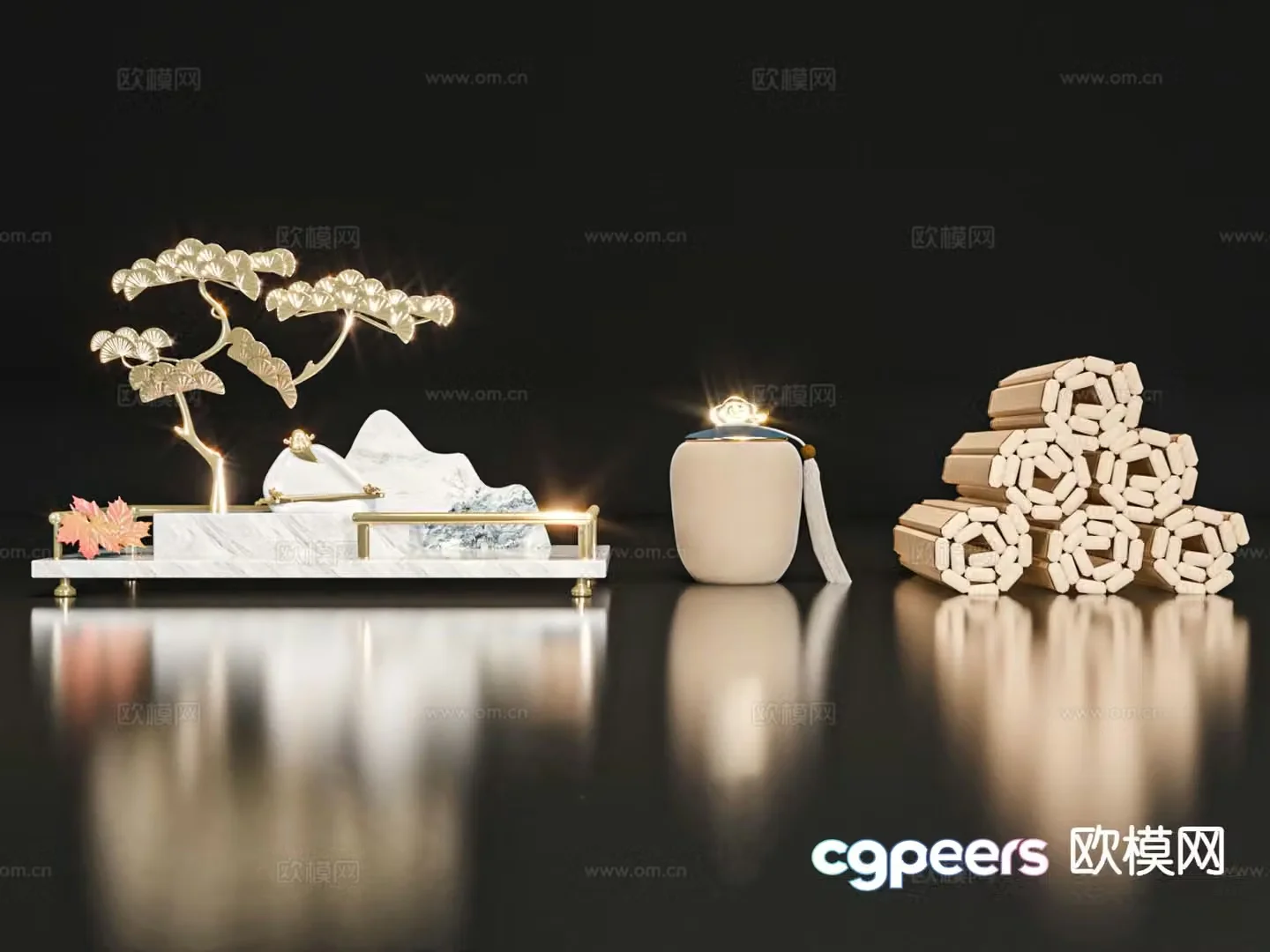 New Chinese style ornaments and crafts 3D model