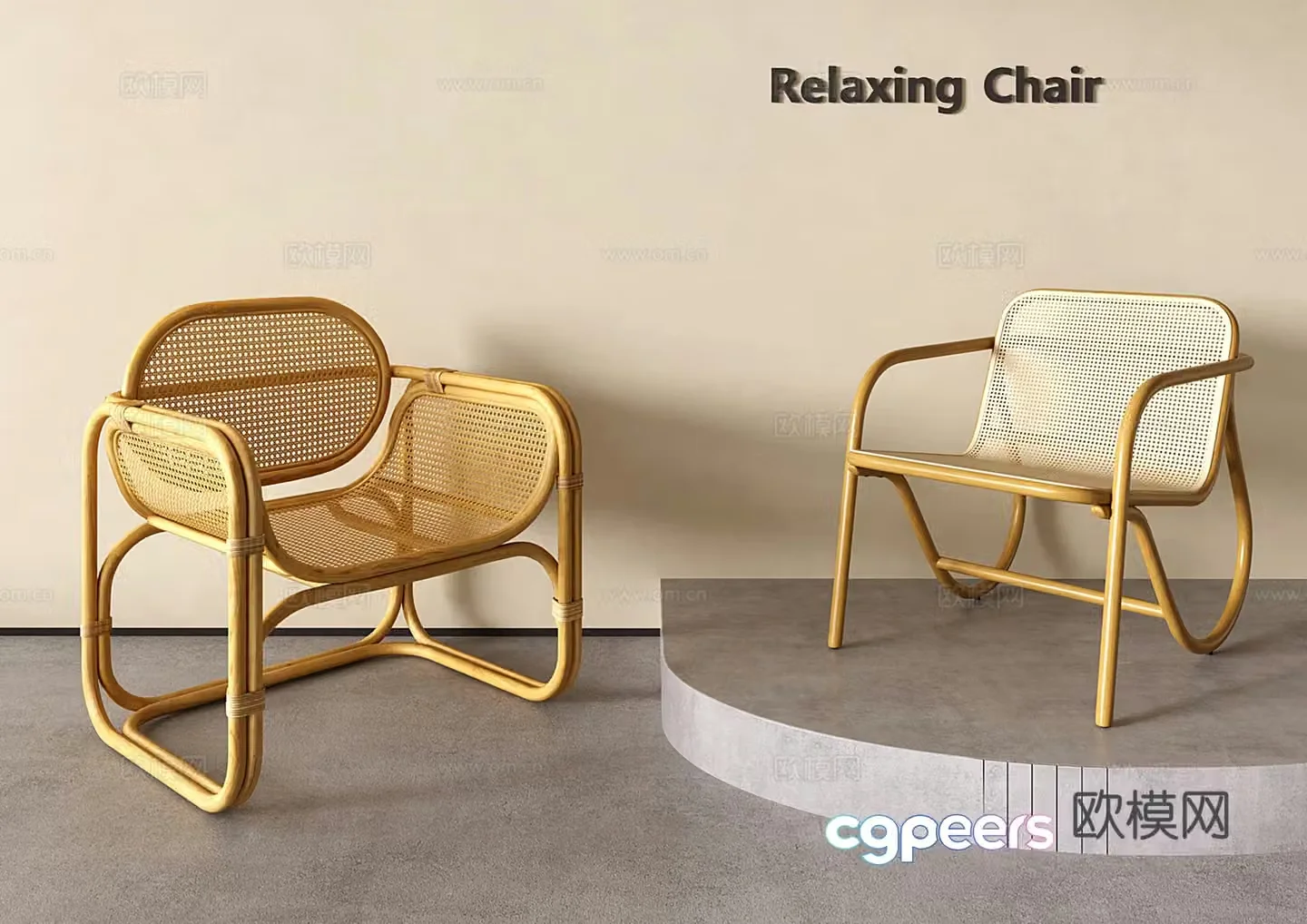 Wasabi Medium Style Outdoor Chair Leisure Chair Rattan Chair 3D Model