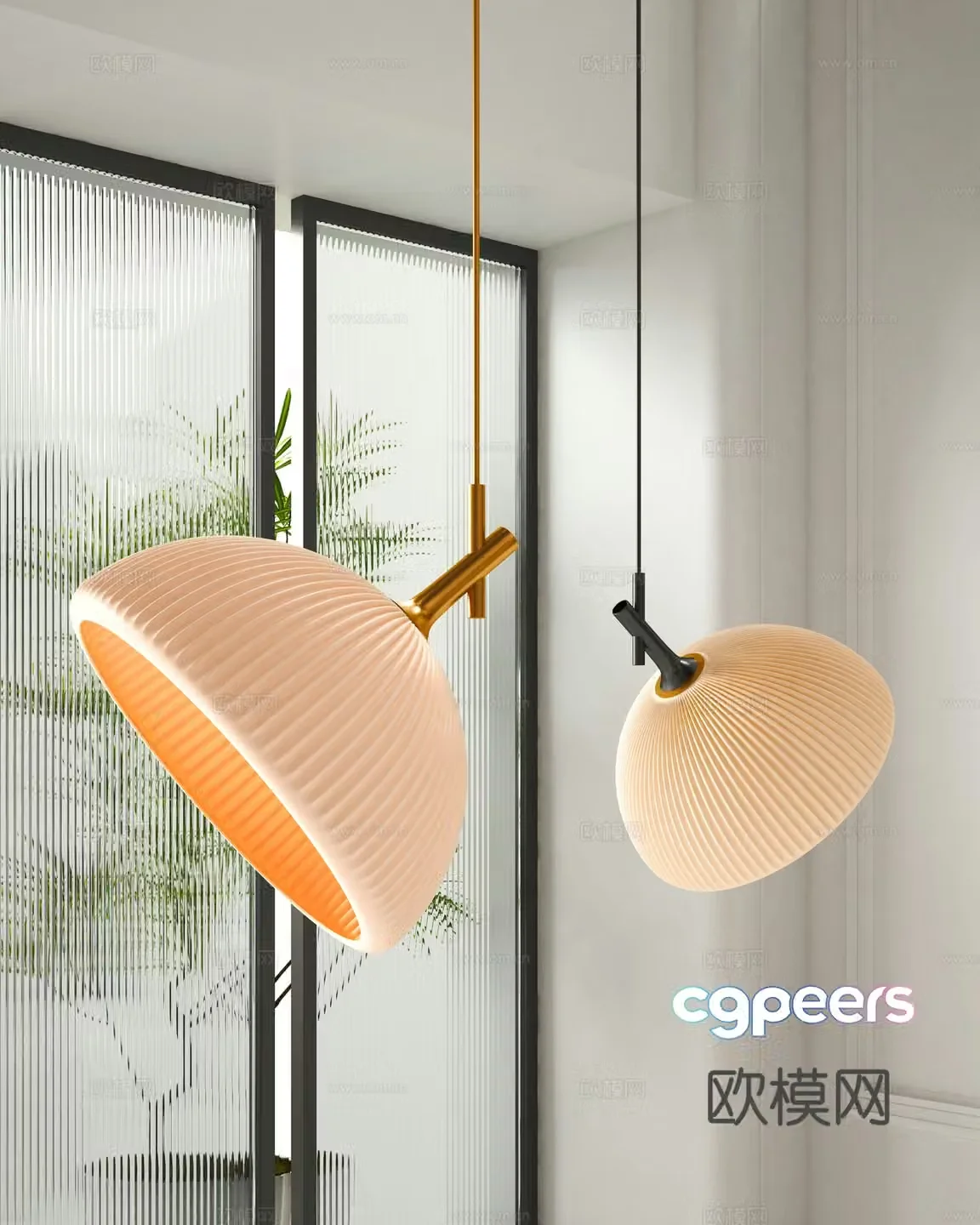 Modern chandelier 3d model